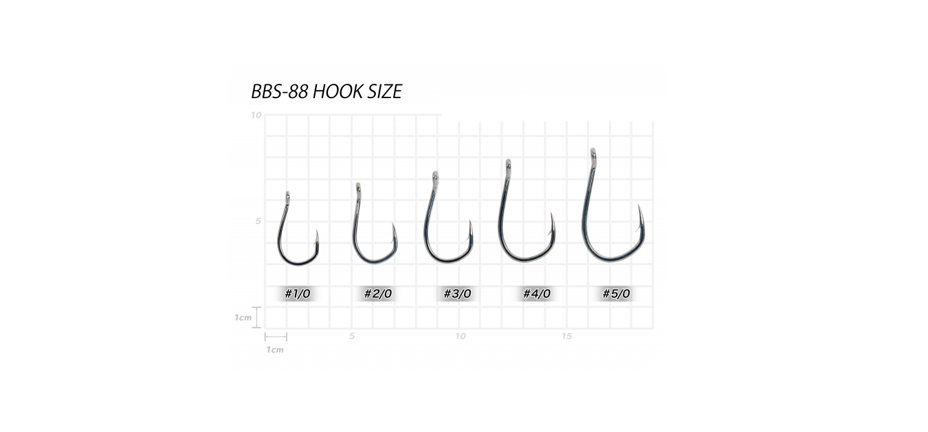 SINGLE HOOK - VANFOOK - BBS-88S BLUE BACK SHOT