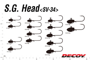 JIG HEAD DECOY SALT GROOVE SG HEAD SV-34