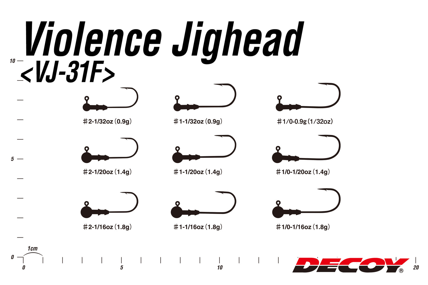 JIG HEAD DECOY VIOLENCE JIGHEADS VJ-31F